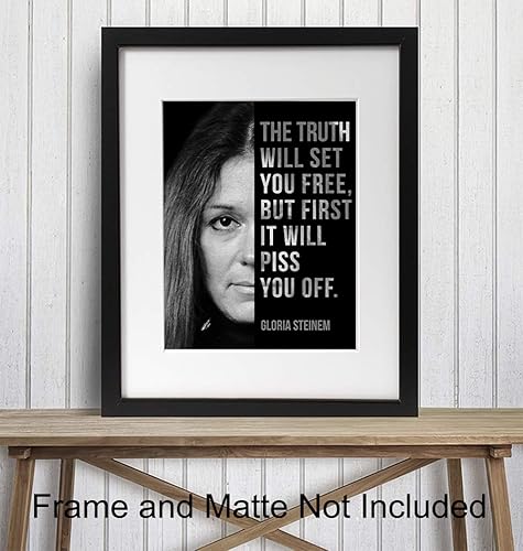 Miniatura 2 de Gloria Steinem, Room Decor for Women - Home, Bedroom Wall Art Decoration - Feminist Gift for Her, Girlfriend, Wife, Gay, Lesbian, Woman - 8x10