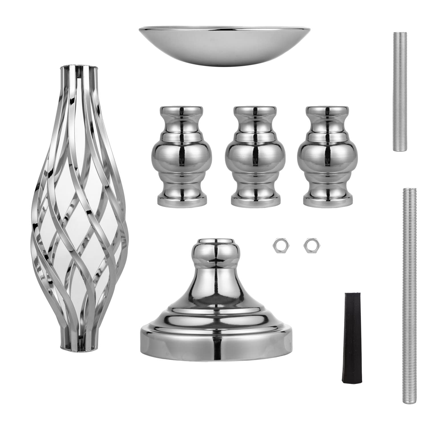 Centros de mesa de boda para mesas de recepción, soportes de candelabros giratorios, jarrones de arreglo floral de boda, centros de mesa de metal para decoración del hogar líder en la carretera de 6