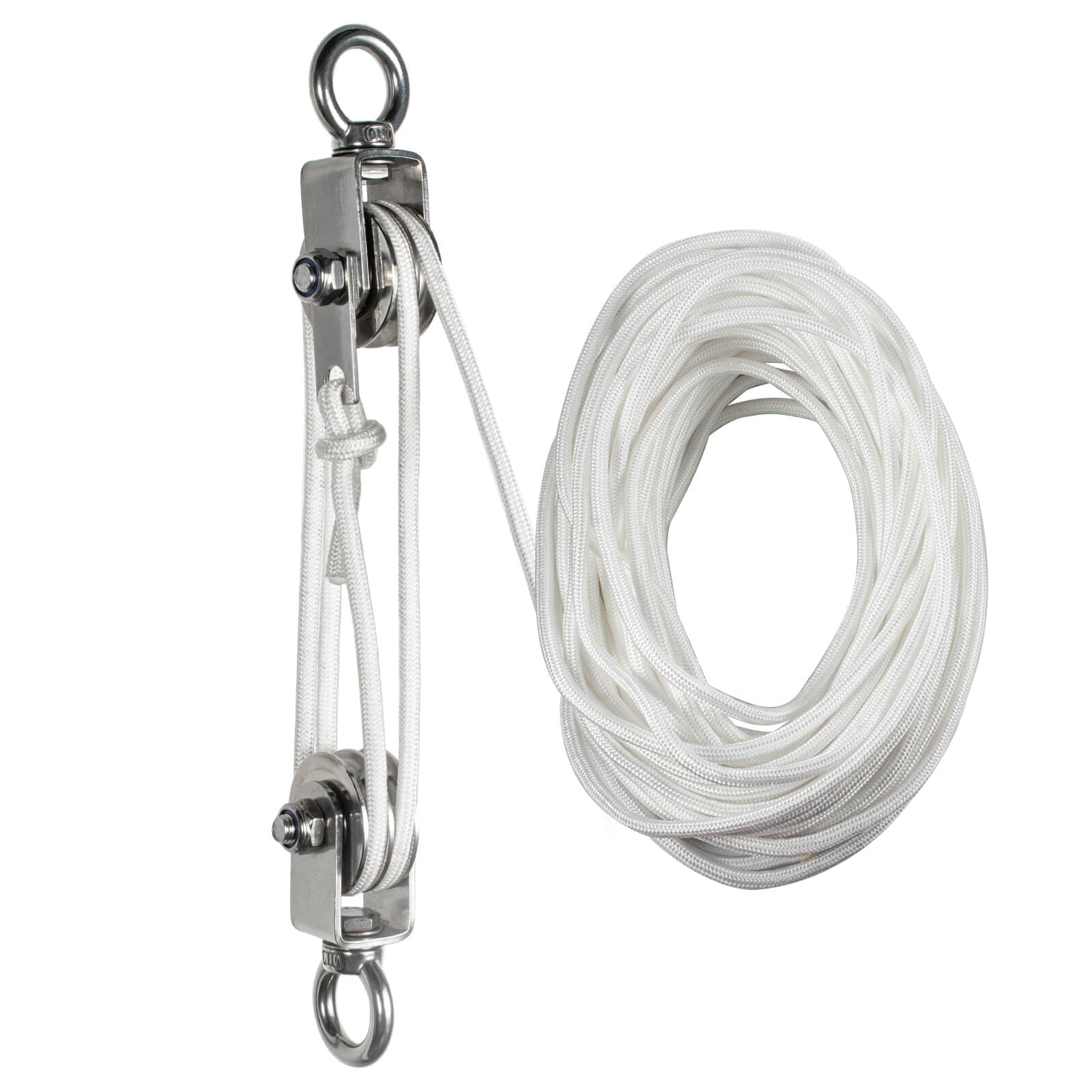 Heavy Duty Stainless Steel Pulley System - 1100lb Capacity -1
