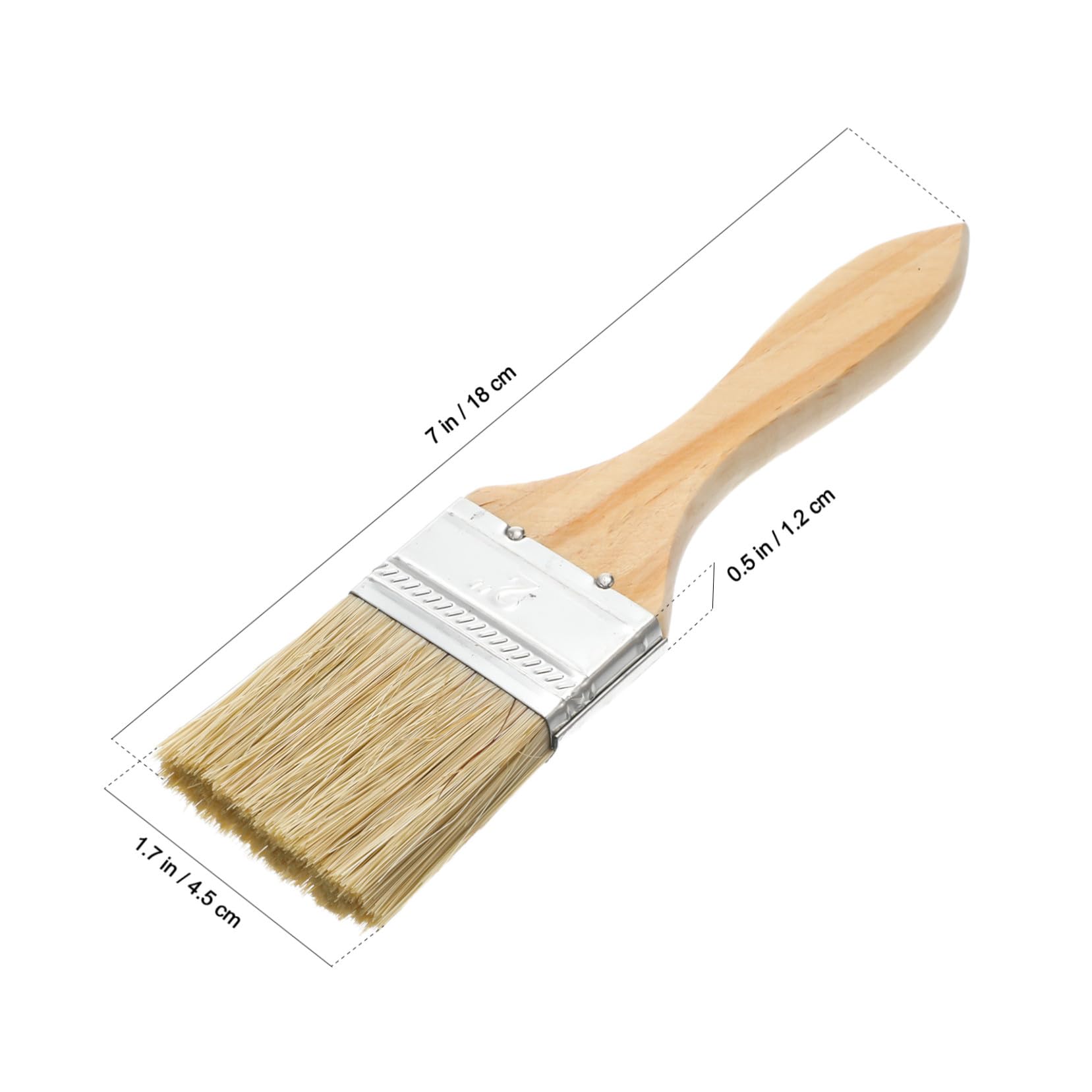 30 Stück Pinselset mit Kurzem Holzstiel Professionelle Flachpinsel für Präzises Streichen Blending Filament und Holz für Renovierung und Heimwerkerprojekte