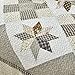 Brandream Queen Size Luxury Patchwork Quilts Premium Cotton Farmhouse Quilted Bedspread Vintage Quilt Set