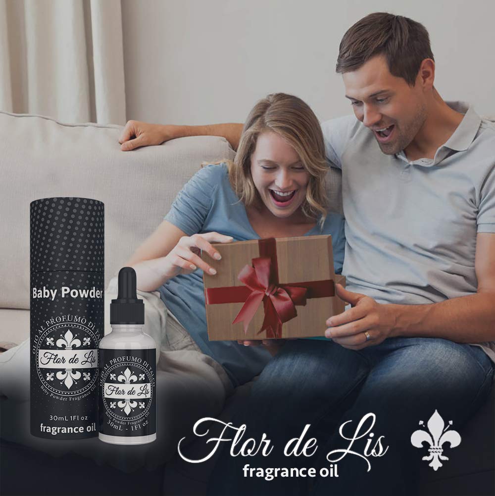 Flor de Lis - Perfume exclusivo para secadora, aceite con fragancia de talco, aroma de esencias para ambientadores de varillas
