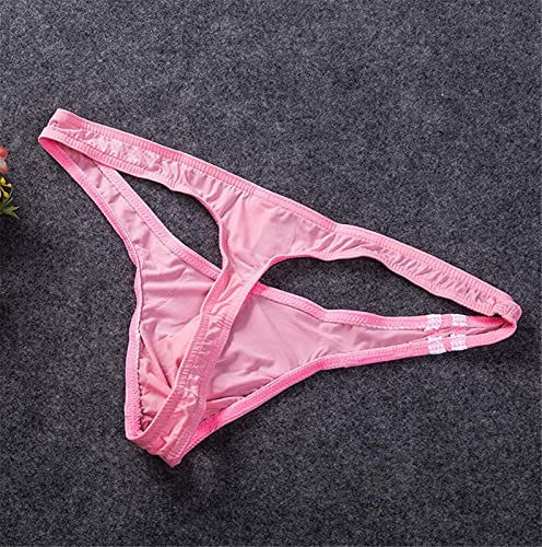 Ice Silk Sexy Mens Bikini Swimwear Elastic Briefs Thongs G-String Underwear4