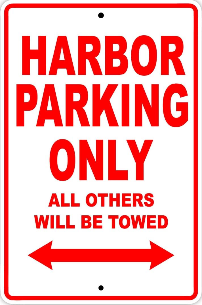 Harbor Parking Only Boat Ship Decor Novelty Notice Metal Sign