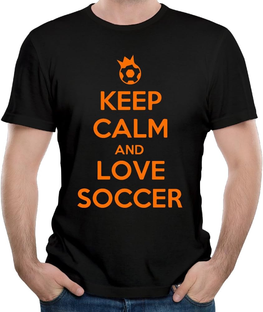 Keep Calm And Play Soccer Men Short Sleeve T-shirt Tee