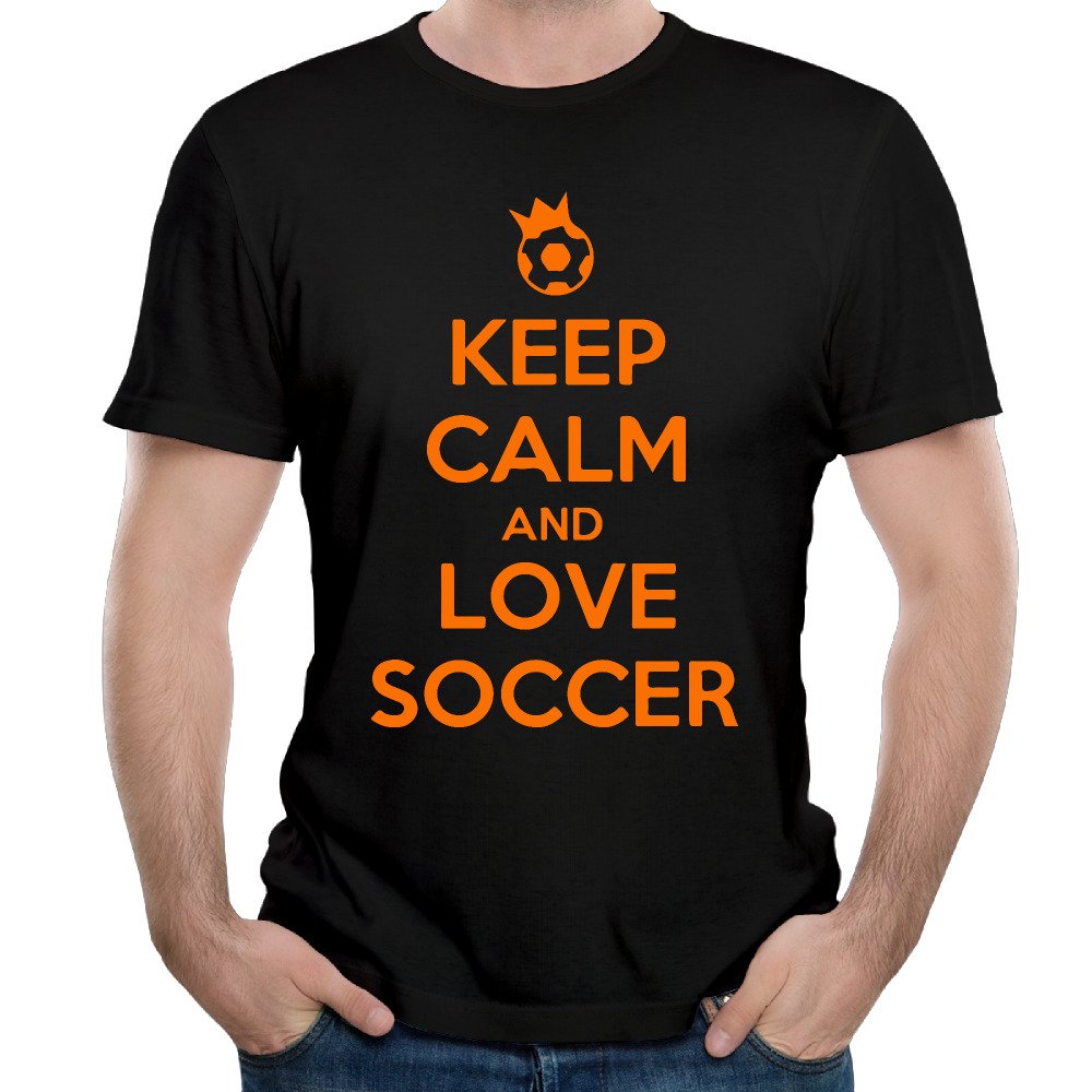 Keep Calm And Play Soccer Men Short Sleeve T-shirt Tee
