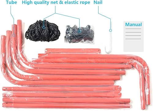 Miniatura 7 de Morimoe Red de rebote de fútbol, ajustable, fácil de instalar, marco de acero, 40X40 pulgadas