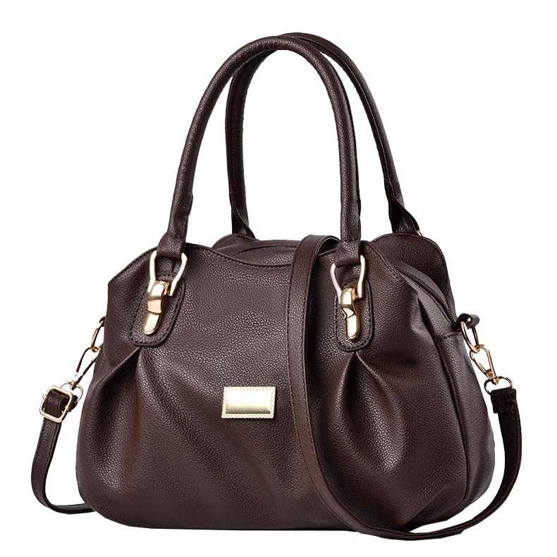 syga Women's Bags Soft Middle-Aged And Elderly Women's Bags Single Shoulder Crossbody Bag(Brown)-picture-23