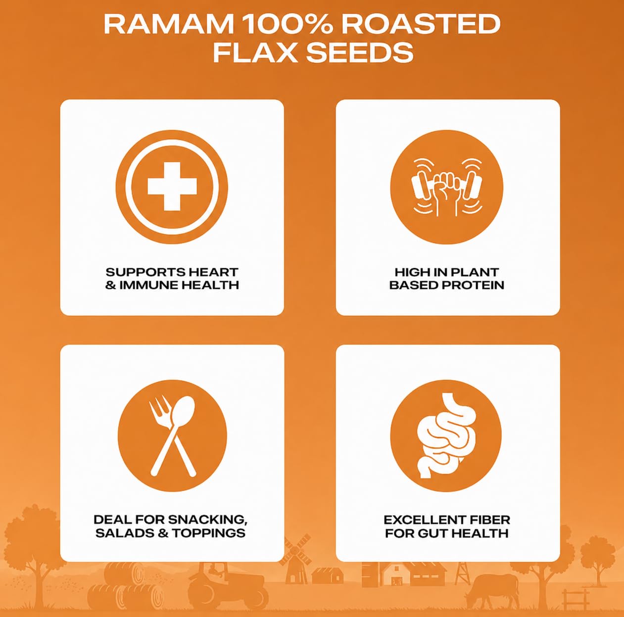 Ramam Roasted Flax Seeds 200gm | Superfood for Healthy Snacking | Rich in Omega-3 | Fiber & Antioxidants | Protein-Rich Alsi for Weight Loss, PCOS & Heart Health (Pack of 1) 2