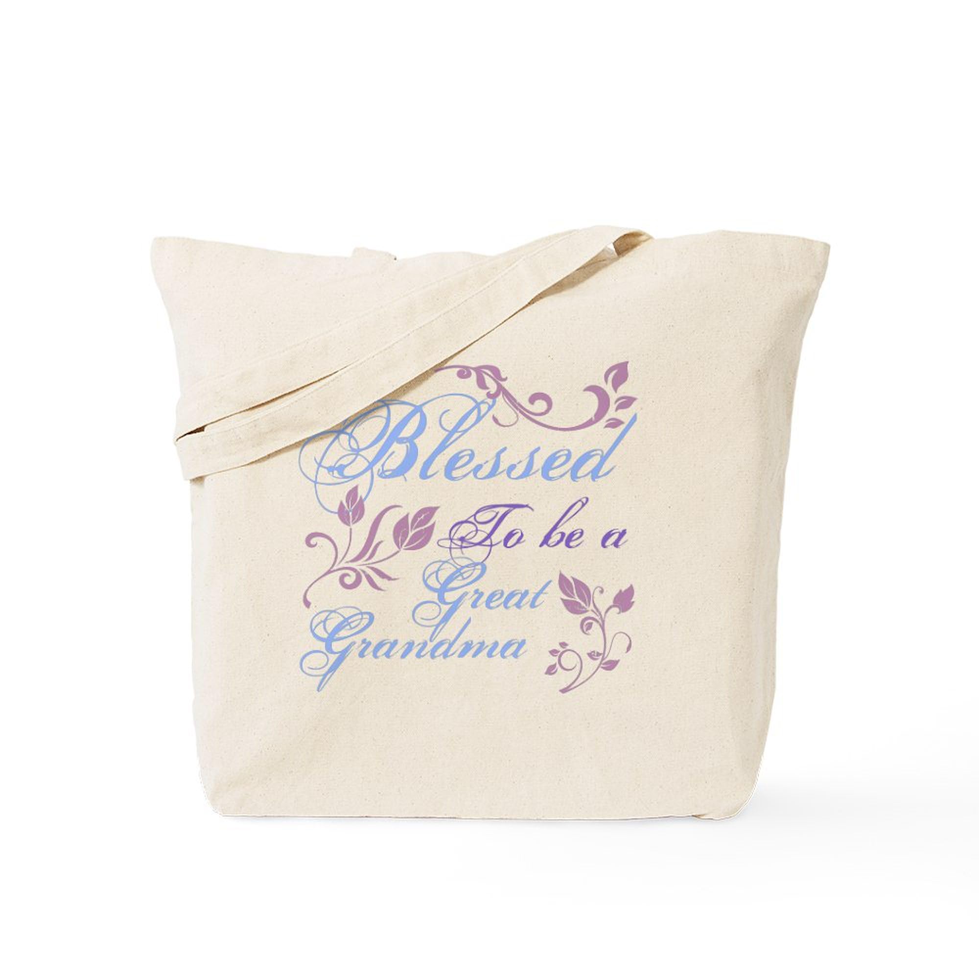 CafePress Blessed to Be A Great Grandma Tote Bag Reusable Natural Beige Canvas Shopping Bag