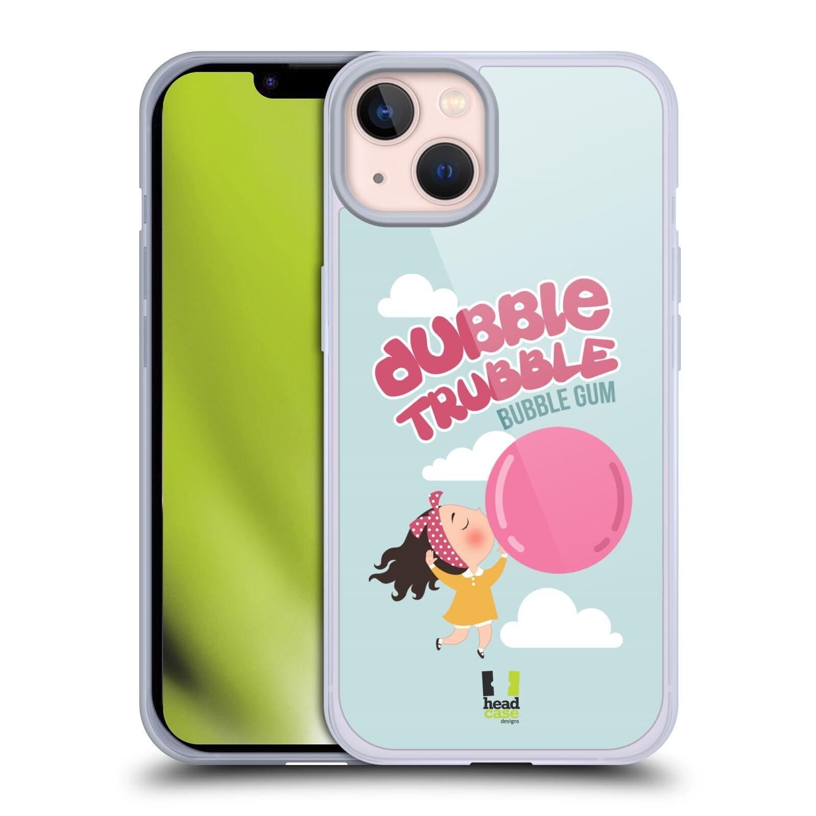 Head Case Designs Dubble Trubble Bubble Gum Vintage Ads Series 2 Soft Gel Case Compatible with Apple iPhone 13