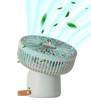 Snowpea portable fans (Desk - Lily pattern, Green)