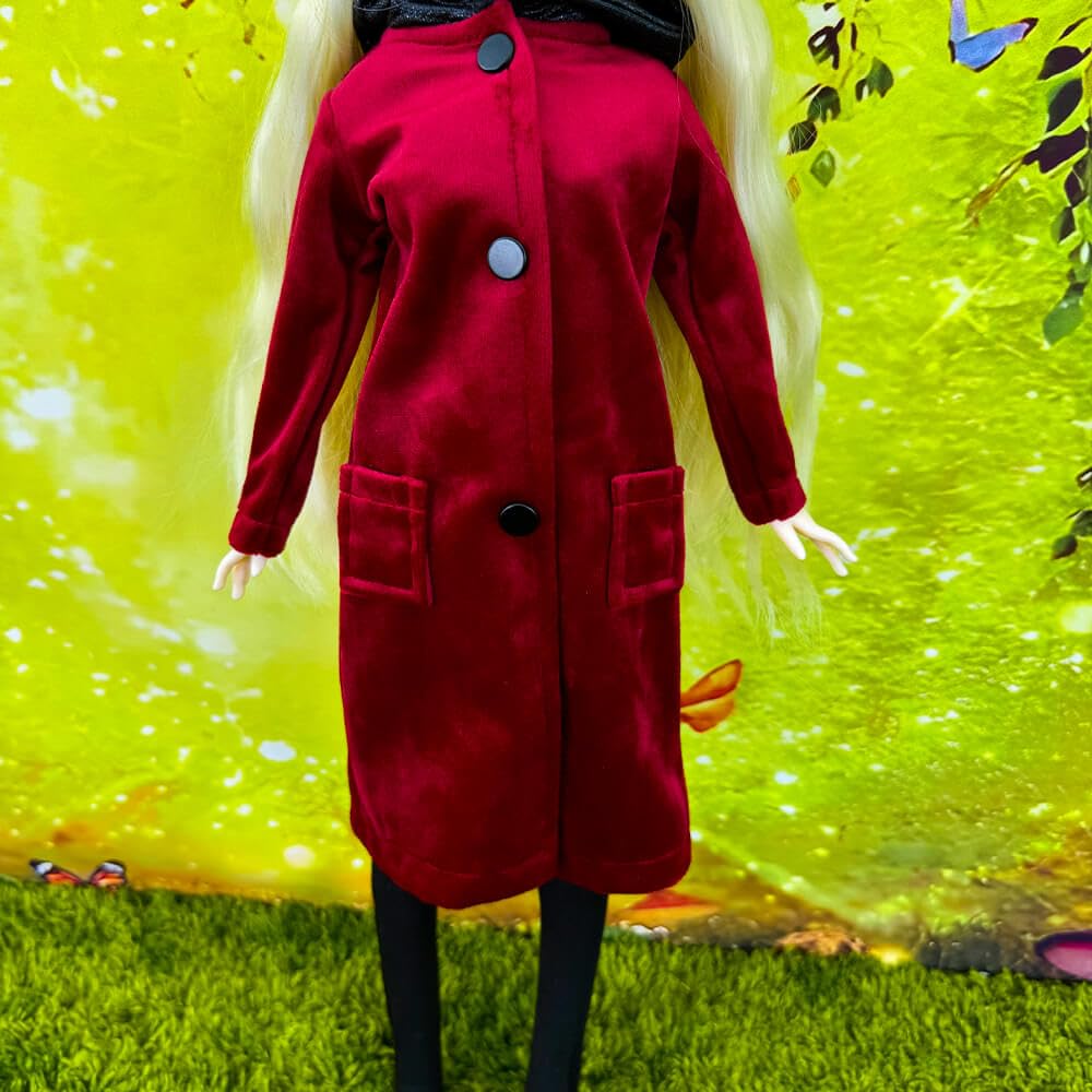 niannyyhouse 1/3 1/4 1/6 BJD Ropa de muñecas Borgoña Abrigo a rayas Camiseta de cuero Pantalones cortos Calcetines con rótula para muñecas Accesorios Regalo de vestir (1/3BJD)