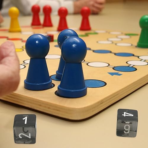 Miniatura 3 de 5Pcs Game Number Dice，Fun Family-Friendly Black Dice Game，Plastic 16mm Round Corner Polyhedral Dice Set for Numeral Teaching＆Board Games Numbers