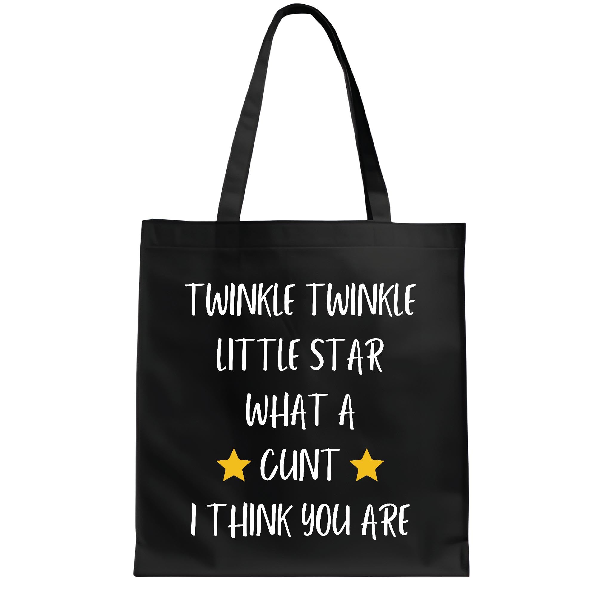 Funny Gift for Twinkle Twinkle Fans Black Multicolor Canvas Tote Bag
