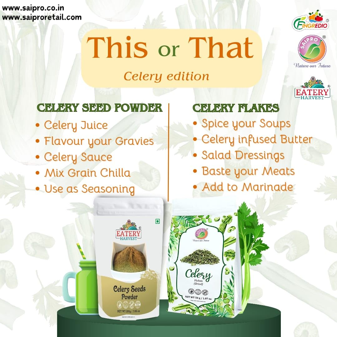 EATERY HARVEST by Saipro Celery Seeds Powder 150 gm, For Seasonings| Salad Dressings| Spice Rubs | Herbal Teas| Spice Premixes| ajmoda spice seeds powder - Image 3 thumbnail
