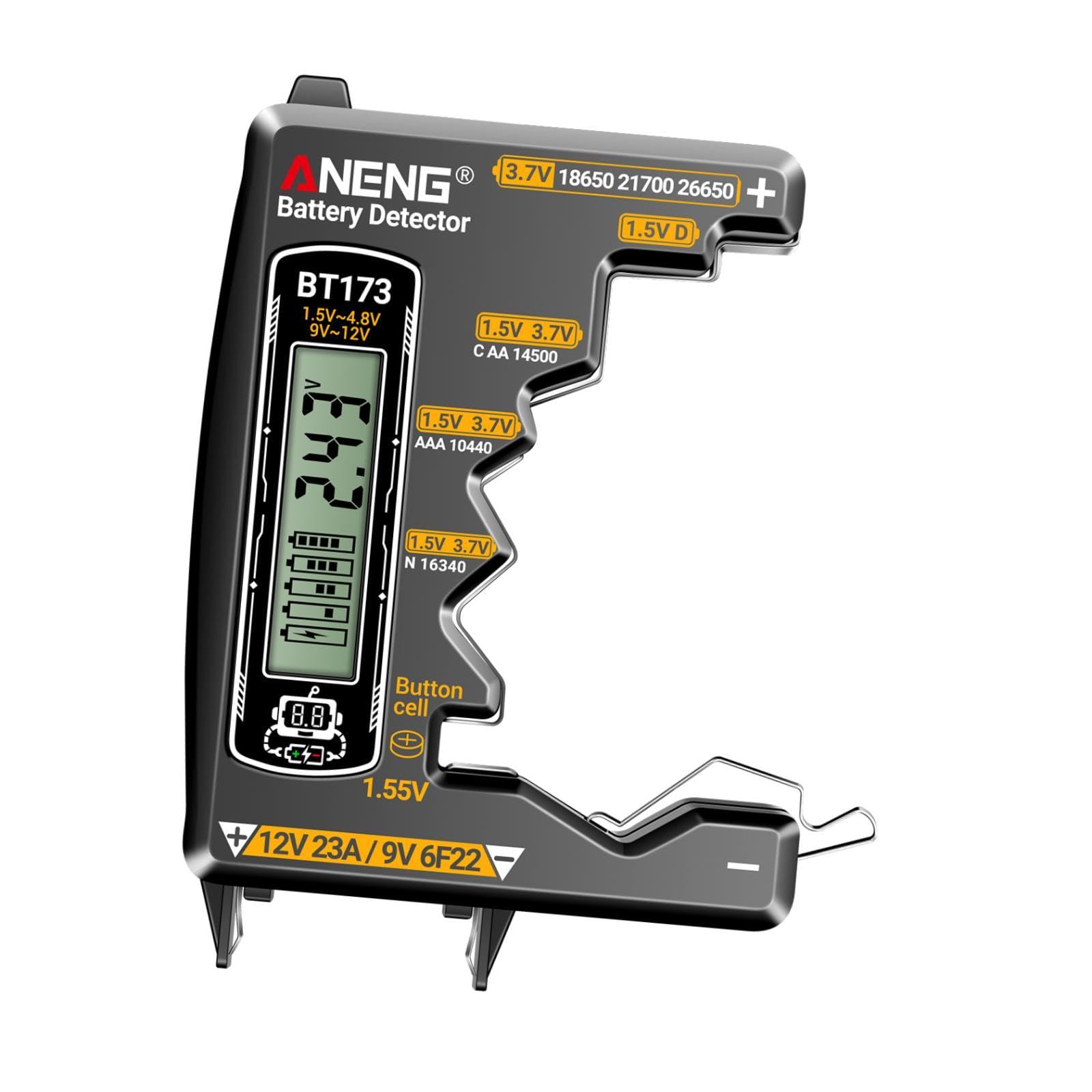 Battery Tester Digital Multipurpose Small Battery Tester for Home Use 9V C/D