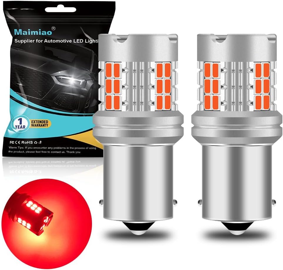 1156 BA15S P21W Bombilla LED Rojo 3020 30SMD 800LM Luz de respaldo LED para automóvil Luz de freno LED Luz trasera de posición antiniebla Luces diurnas 12-24V 2PCS