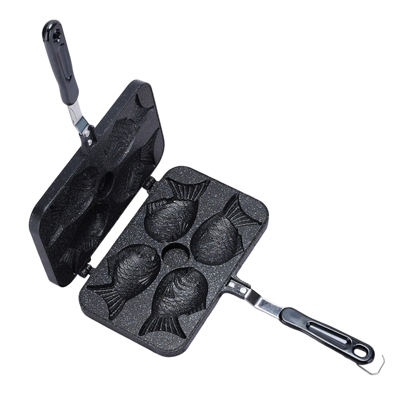 Taiyaki Pan - Double-Sided Anti-Scalding Handle | Double Sided Pan Cupcake Maker | for Home Apartment Kitchen Travel Picnic Camping Outdoor Cooking Baking Meat Cake Sandwich