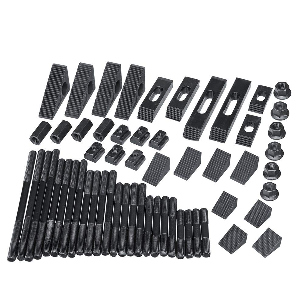 EsportsMJJ 58Pcs Di Serraggio Utensili Per Fresatura/Foratura M12 Borchie 14Mm Slot Blocco Step Set