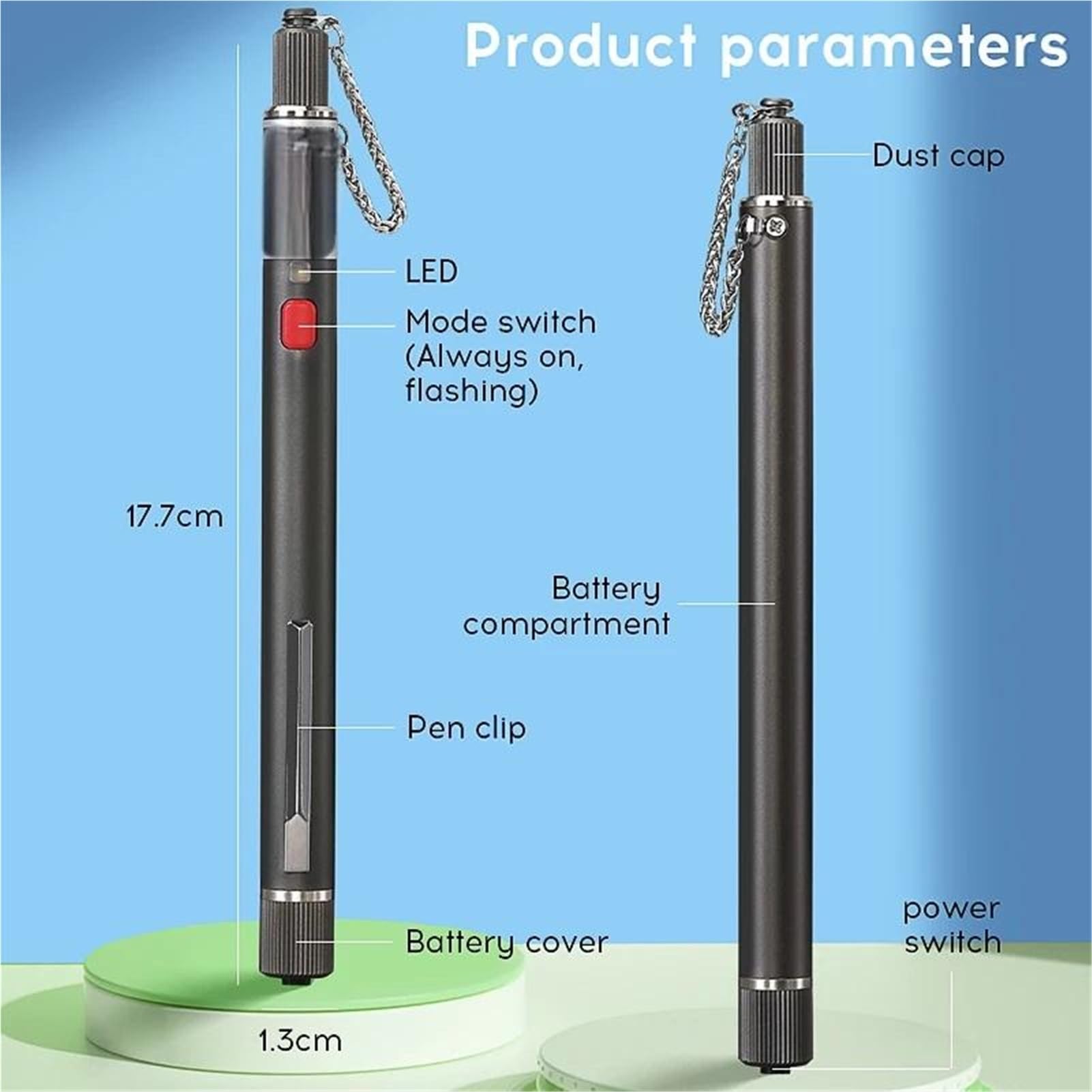 Localisateur visuel de défauts de type stylo VFL 5/10/20/30/50 MW, testeur de câbles à fibre optique 2,5 mm (SC/FC/ST), interface FTTH Testeur de fibre optique(10mw VFL)