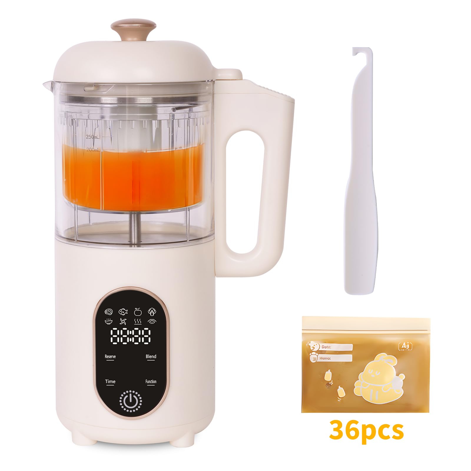 Cuisinière multifonction pour bébé, vapeur, mélangeur stérilisé, réchauffeur, 4 en 1 Robot de cuisine multifonction, cuiseur pour bébé, baby Food Maker