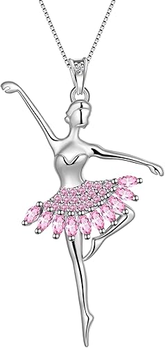 Aurora Tears Collar de bailarina pequeña bailarina, bailarina, ballerina, regalo de recital de ballerina, plata de ley 925, colgante de baile de