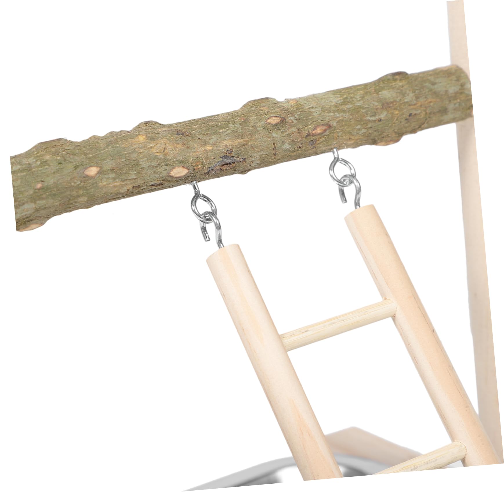 Juguete para Pájaros de Madera Natural Parque de Aves Soporte para Loros y Periquitos