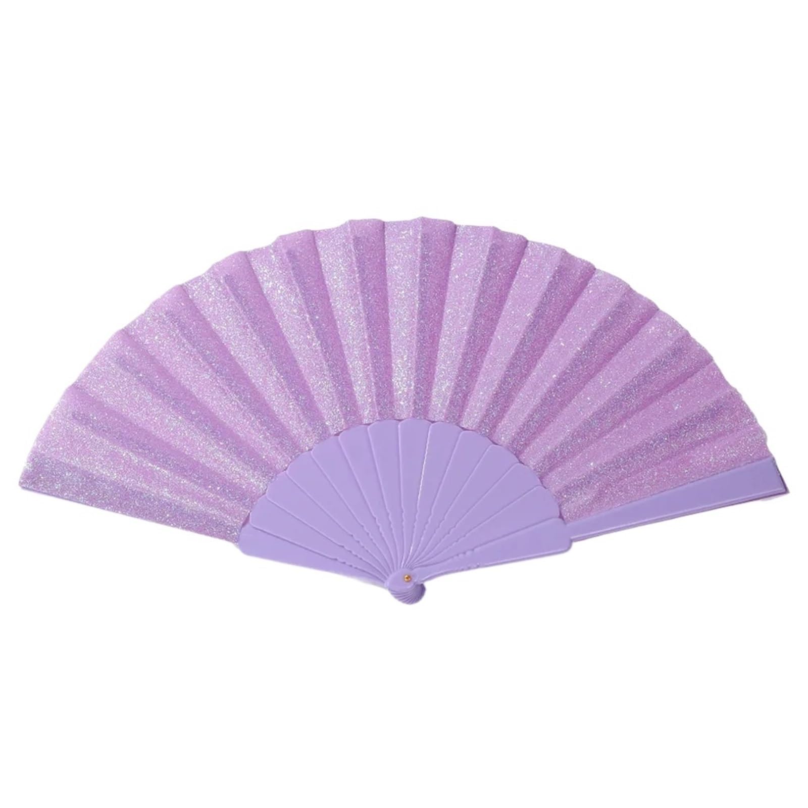 WLIHDB 10Pcs Dance Prop Fan Colorful Folding Clack Plastic Glitter for Summer(Color2)