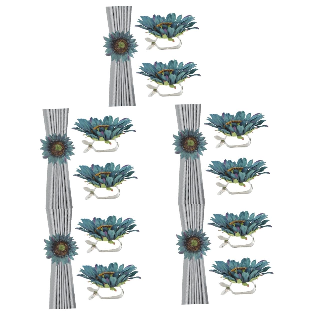 10stücke Sonnenblumen Vorhang Raffhalter Dekorative Gardinenbinder Clips Für Schlafzimmer Und Wohnzimmer Installieren Ohne Bohren Starker Halt Langlebiges Material