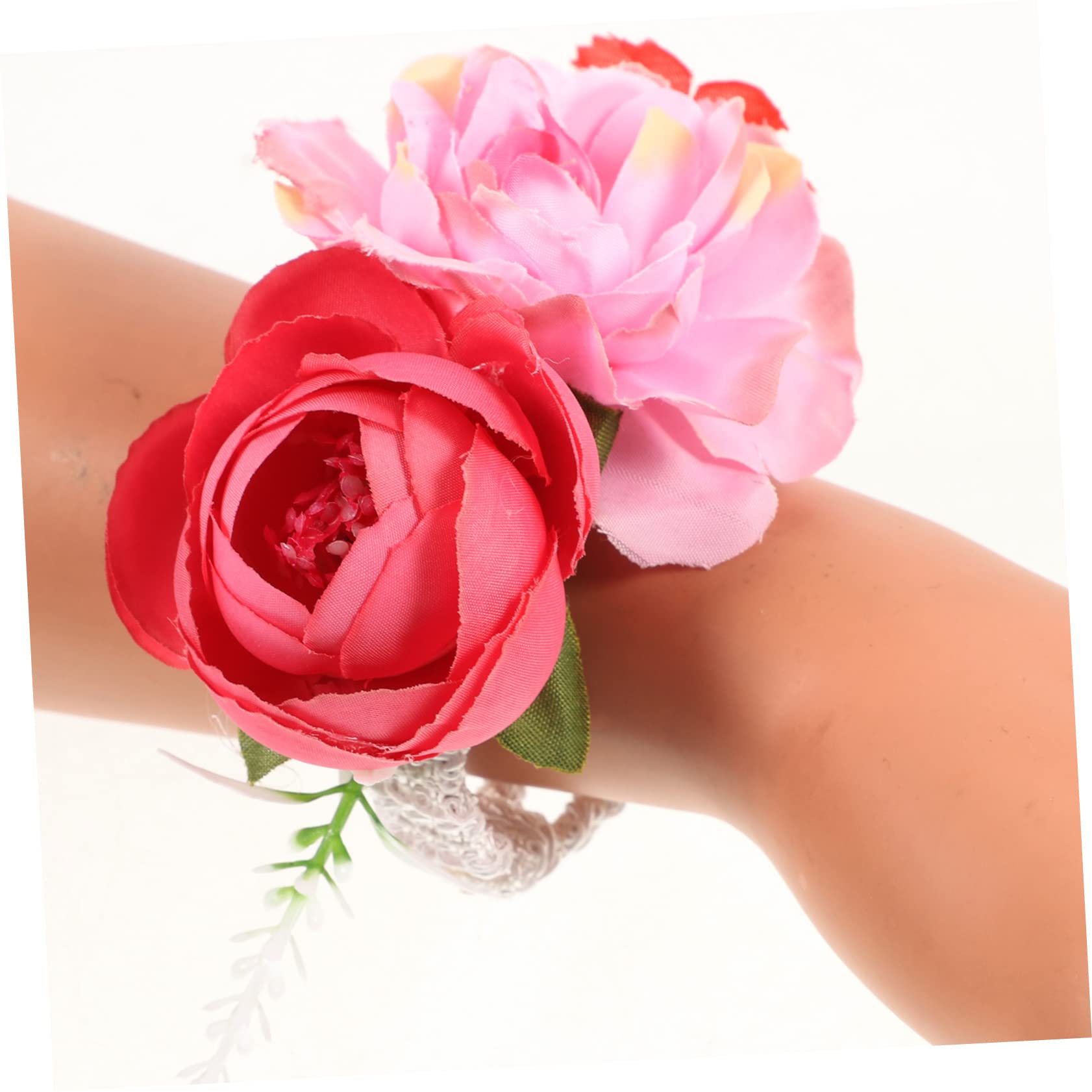 FRCOLOR 5sätze Blumenkranz Haarschmuck Set Für Damen Elegantes Hochzeits-haarnetz Handgelenk-blumenarmband Leicht Romantisch Für Hochzeiten Fotoshootings Cosplay Und Mehr