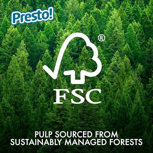 Image of Amazon Brand - Presto! 2-Ply Ultra-Soft Toilet Paper, 6 Family Mega Rolls = 30 regular rolls, 1878 Count (6 roll of 313 sheets), Unscented, White