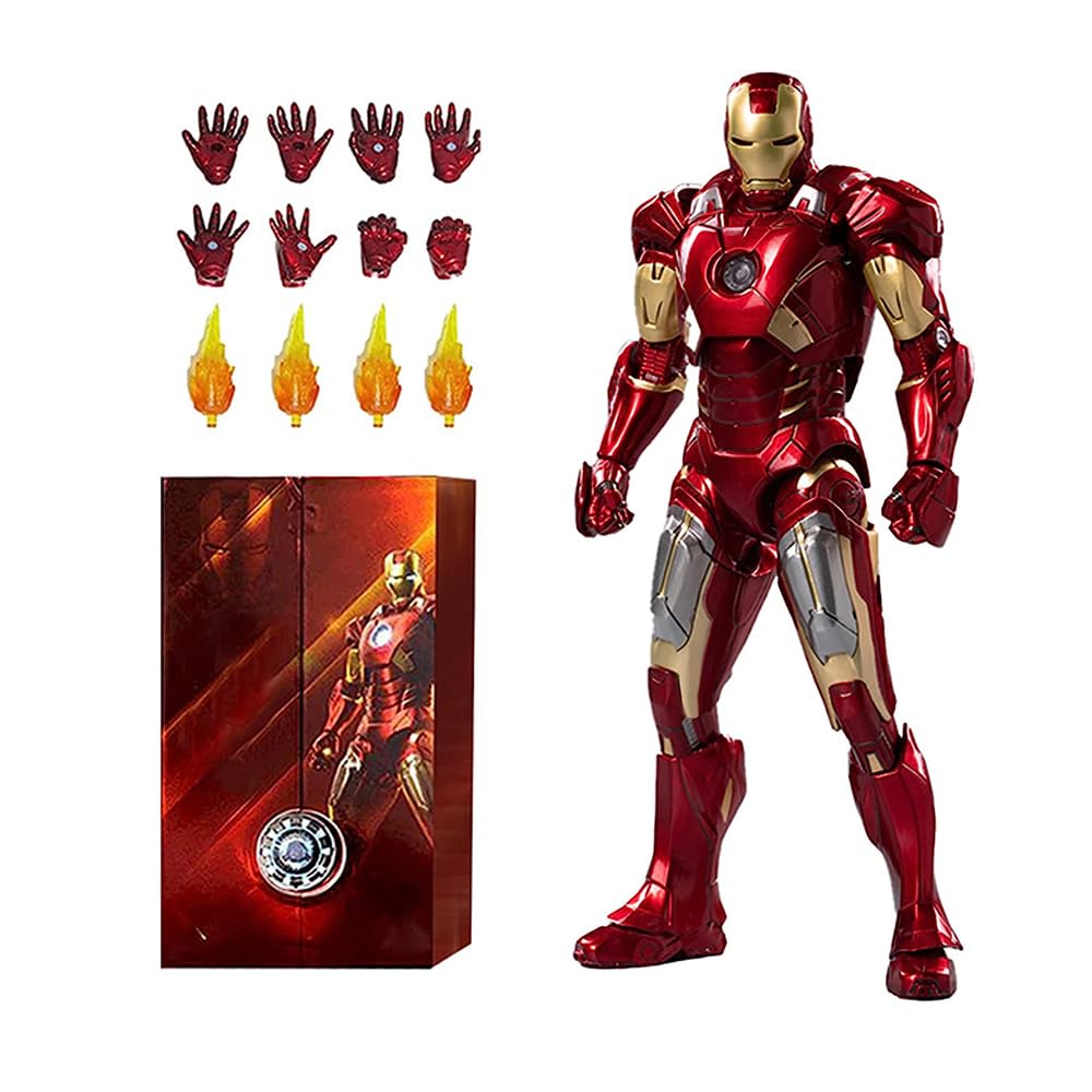 URSUL Collectible Action Figure Metal Painting 20 Joints Movable - 10th Anniversary (7 inches) (Mark 7)