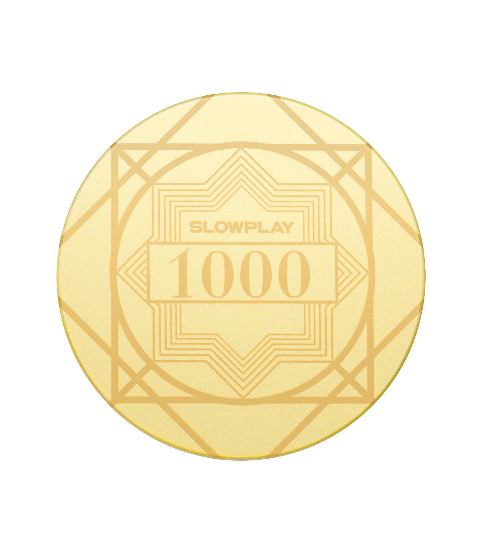 SLOWPLAY Nash - Fichas de Póquer Cerámica, 39 mm, 10 Gramos, 50 Unidades | Fichas Profesionales de Casino con Denominación de 1000 para Texas Hold'em