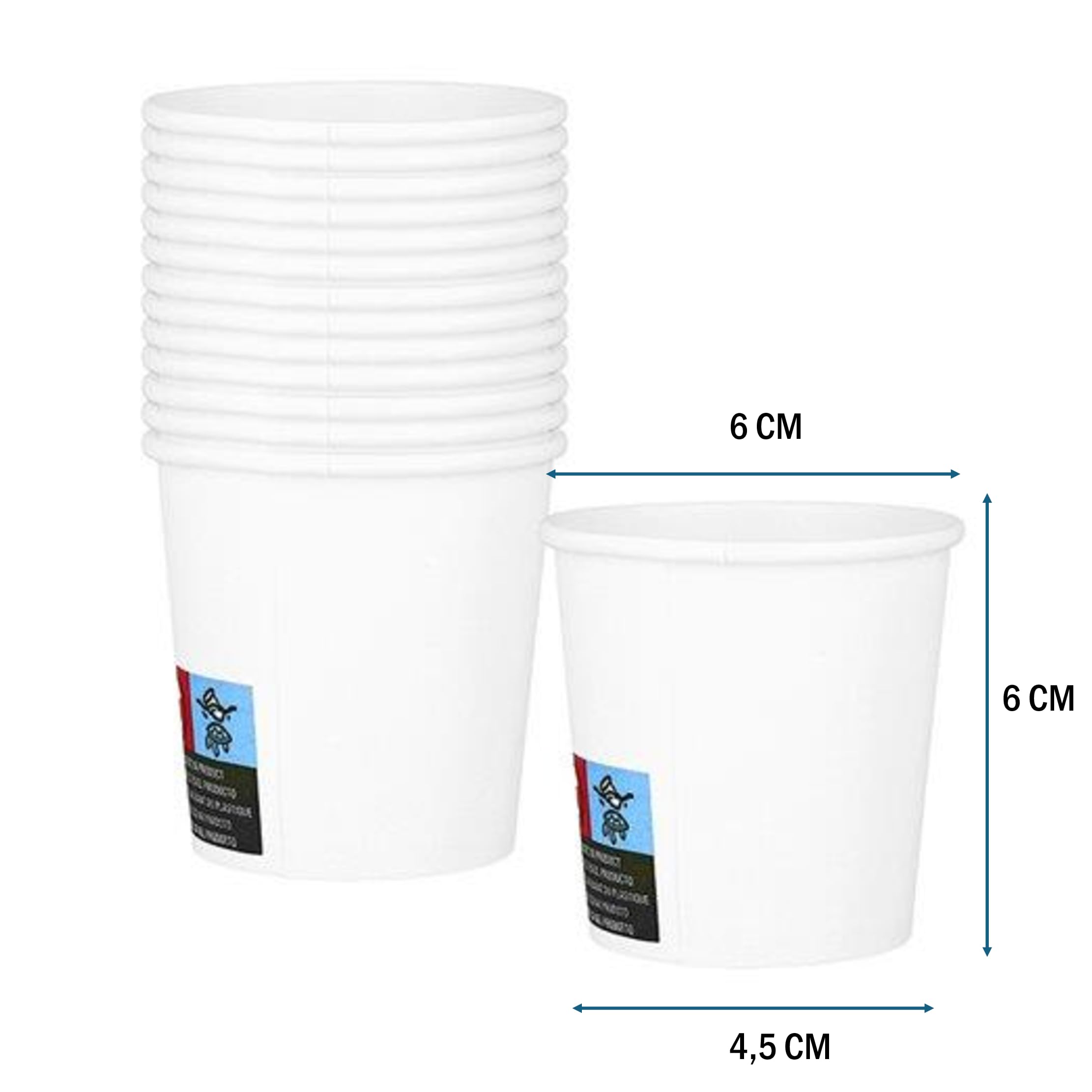 BORNOVA Gobelets Lot de 1000 en Carton, 4 oz (120 ml) Gobelets en Papier biodégradables écologiques jetables pour Eau Chaude Froide (1000) - inclut des agitateurs en bois pratiques.