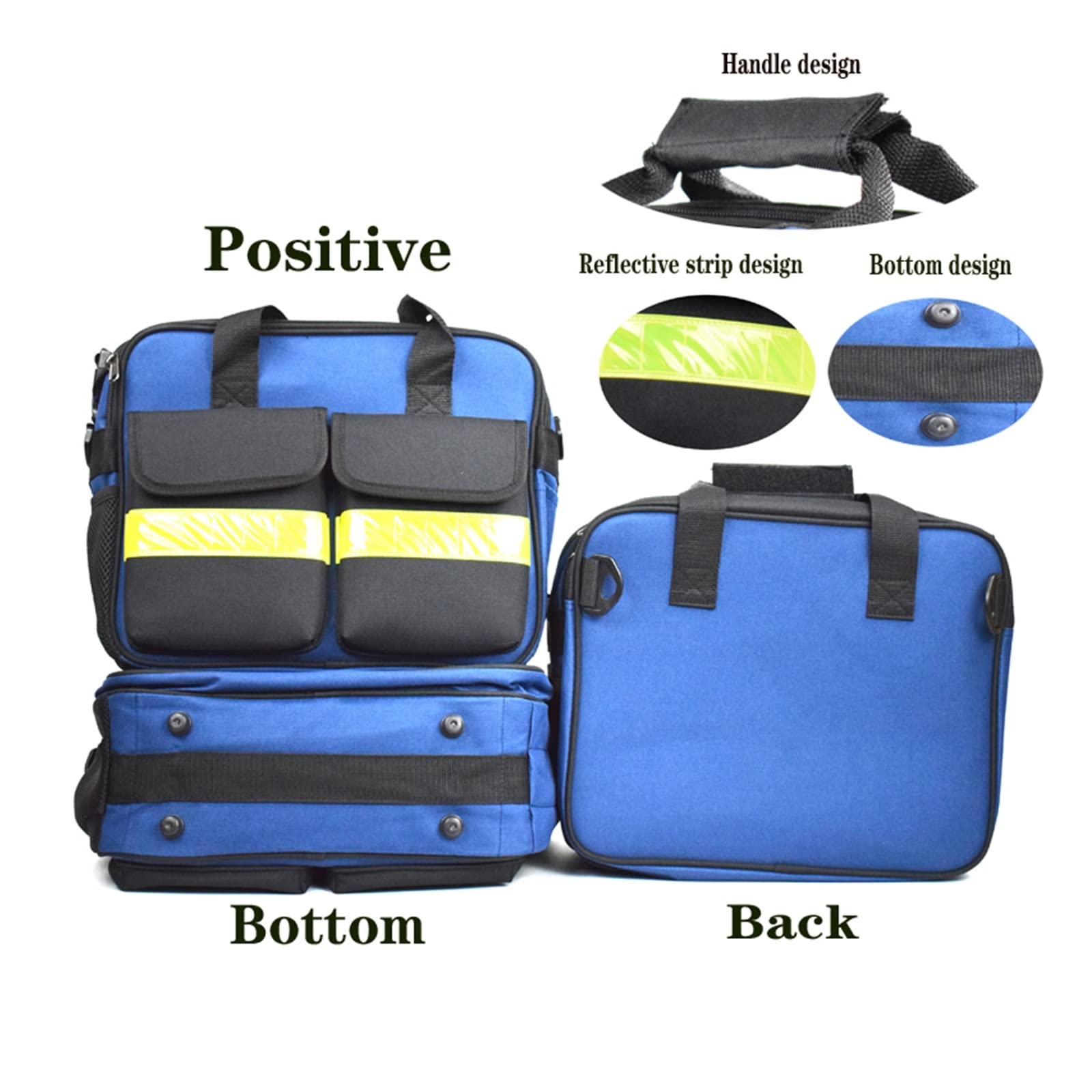 Organizer Utensili Tool Bag Oxford Cloth Electrician Bag, Multi-Pocket Storage Tool Bag Portautensili da Giardino