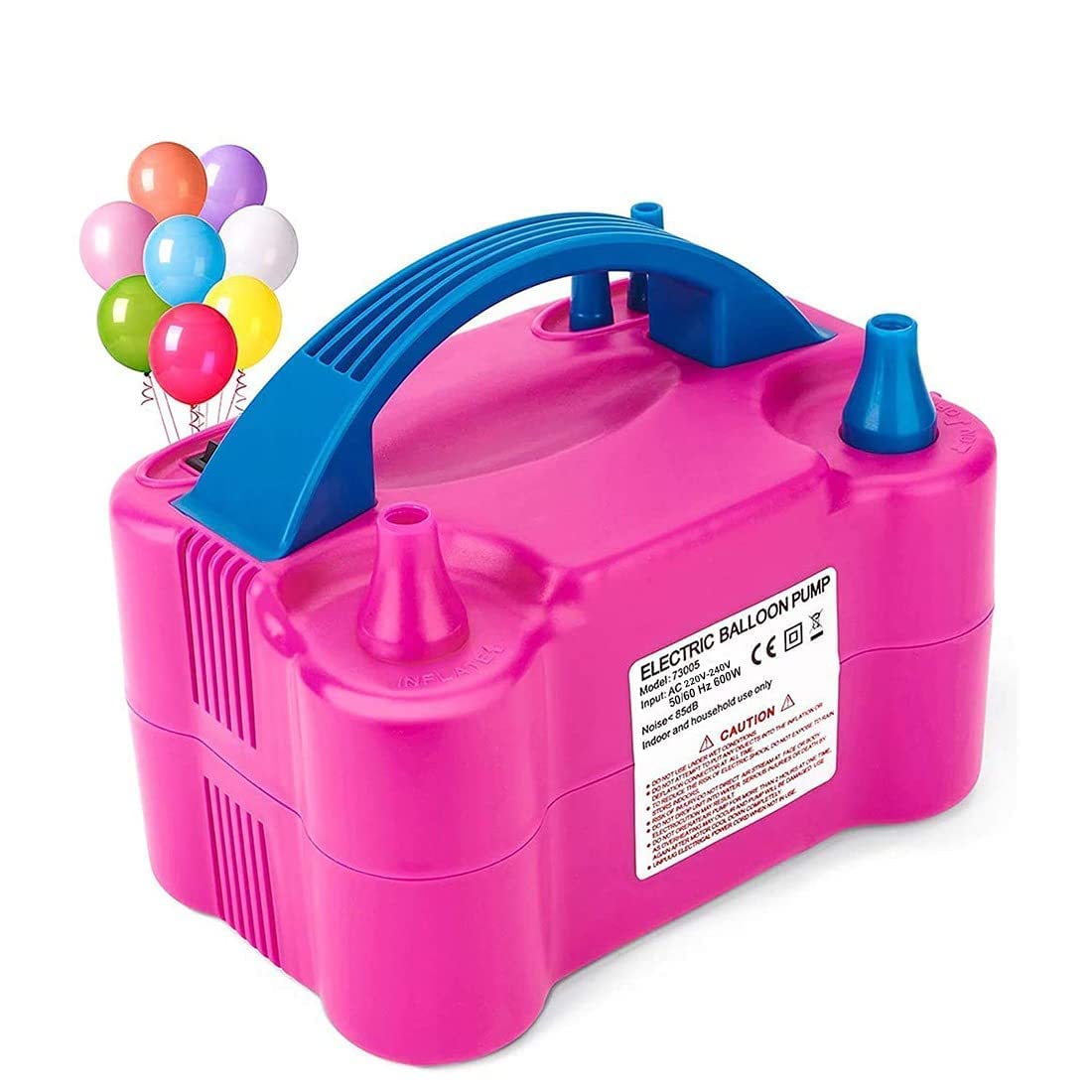 Electric Balloon Air Pump, Dual Nozzle Inflator, 300W