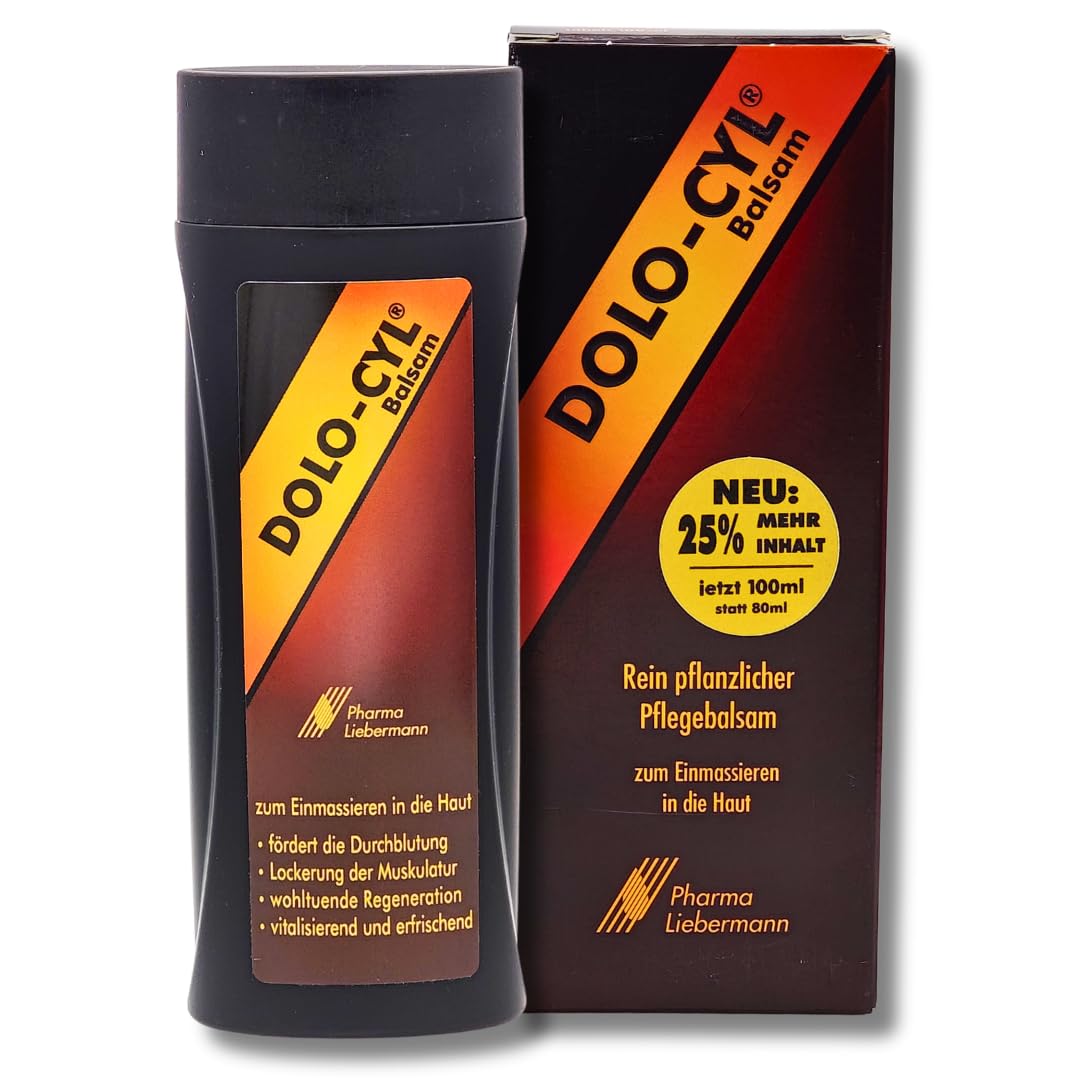 DOLO-CYL Balsam 3x 100 ml I Pflegebalsam mit ätherischen Ölen I Muskelschmerzen I Verkrampfungen I Muskelkater I Verspannungen I Arnika I Johanniskraut I Spar-Set plus Pharma-Perle give-away