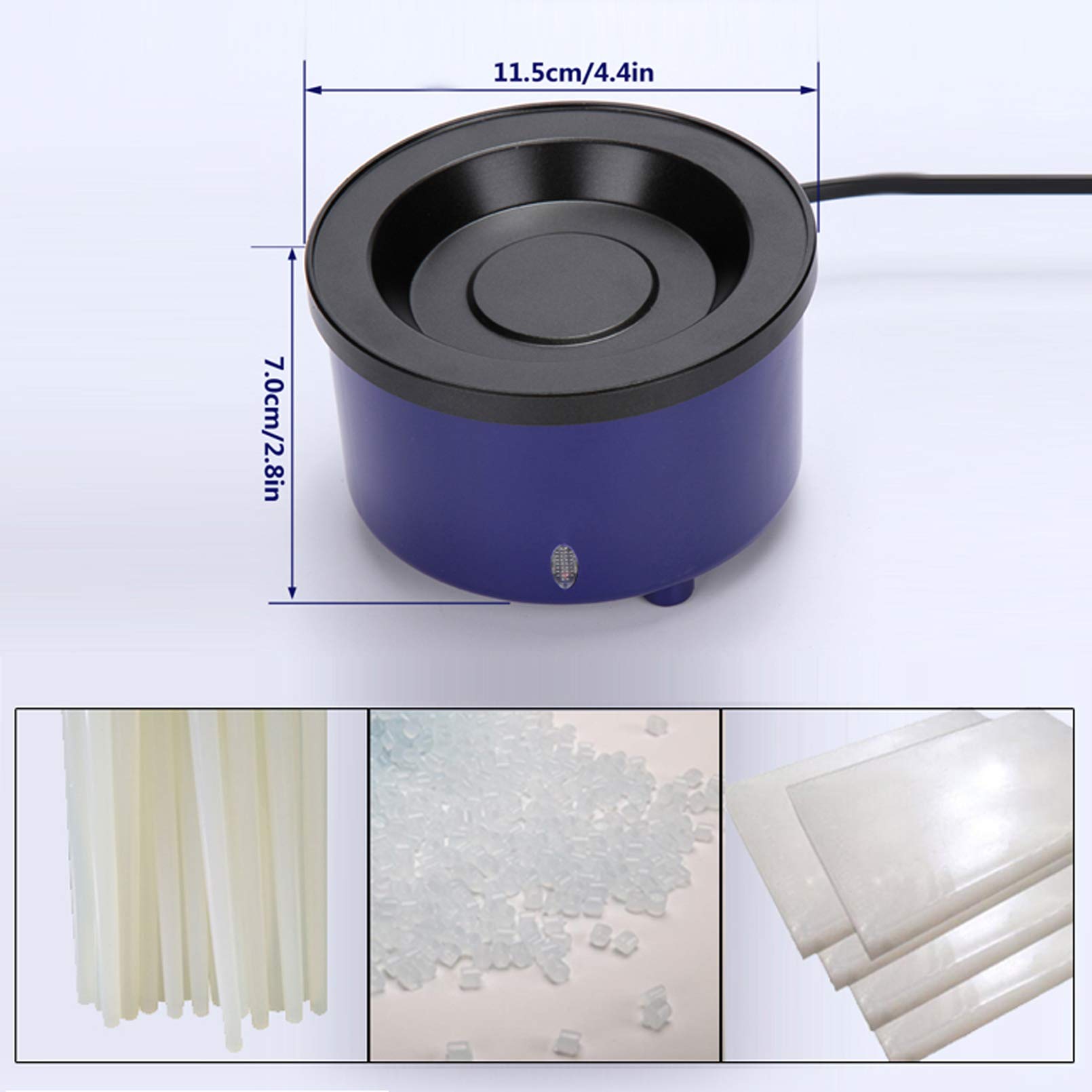 Lijmkachel, Hot Lijm Smeltkroes, Elektrische Hot Lijm Koekenpan, 30W Mini Hot Pot Smeltende Lijm Pot Lijm Fornuis DIY Haarverlenging Reparatie Tools
