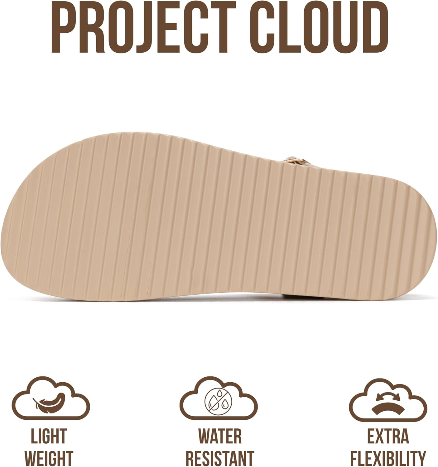 Project Cloud Platform Sandals Women Footwear - Plush & Soft Insole Wedge Sandals for Women Footwear Stylish Platform Shoes with Adjustable Straps (Mellow)