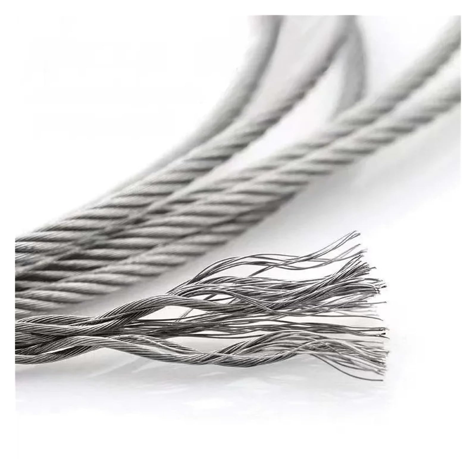 Cable de acero inoxidable Cable de acero inoxidable 304 20/50/100 metros(Dia 4mm Str7x7,10M)