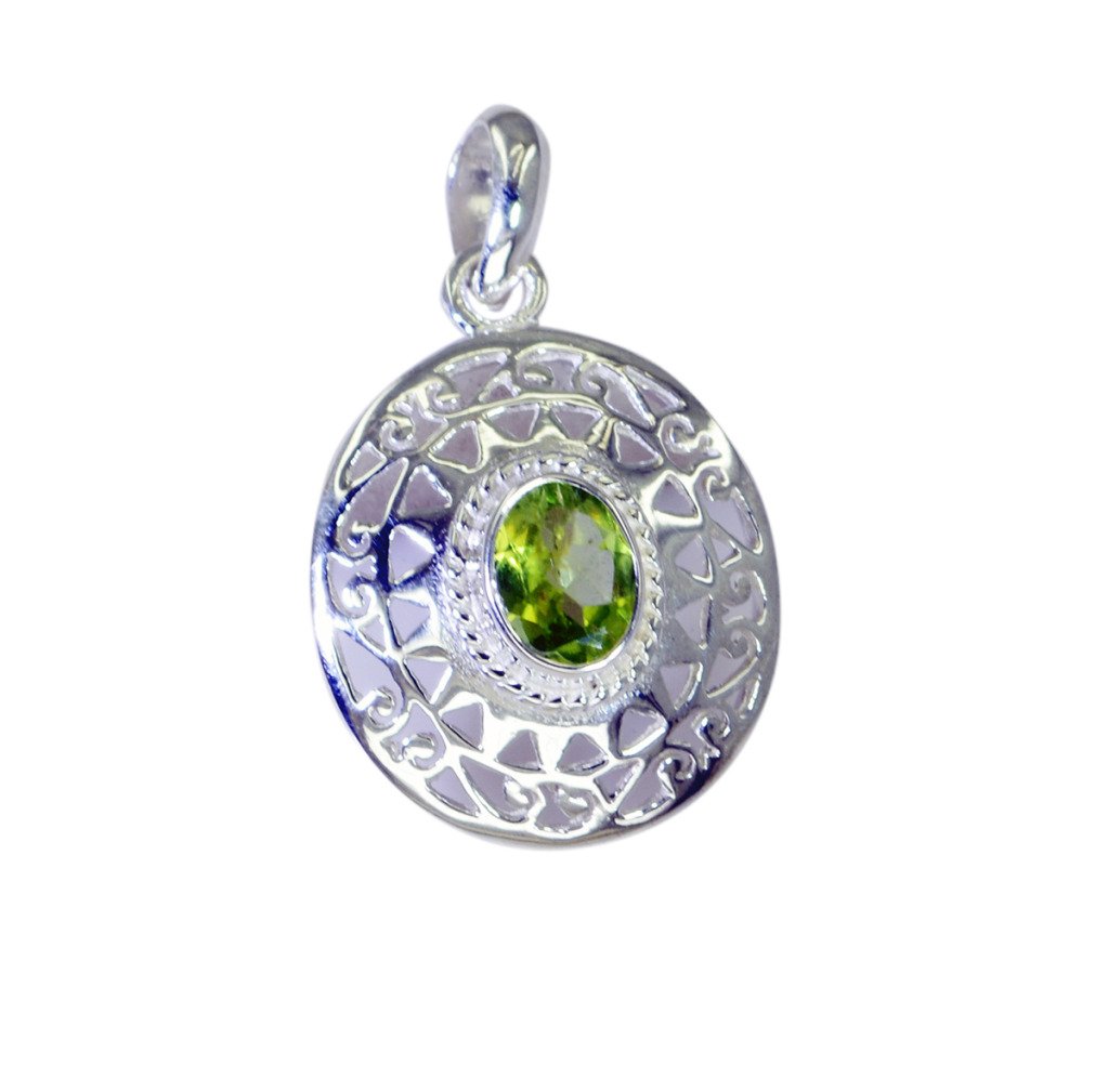 Pendentif péridot vert et argent tribal le reflet de votre force intérieure