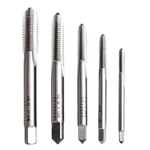 ATOPLEE 5 unids HSS 6542 Tornillo de la máquina Métrico Rosca Taps Set M3 M4 M5 M6 M8