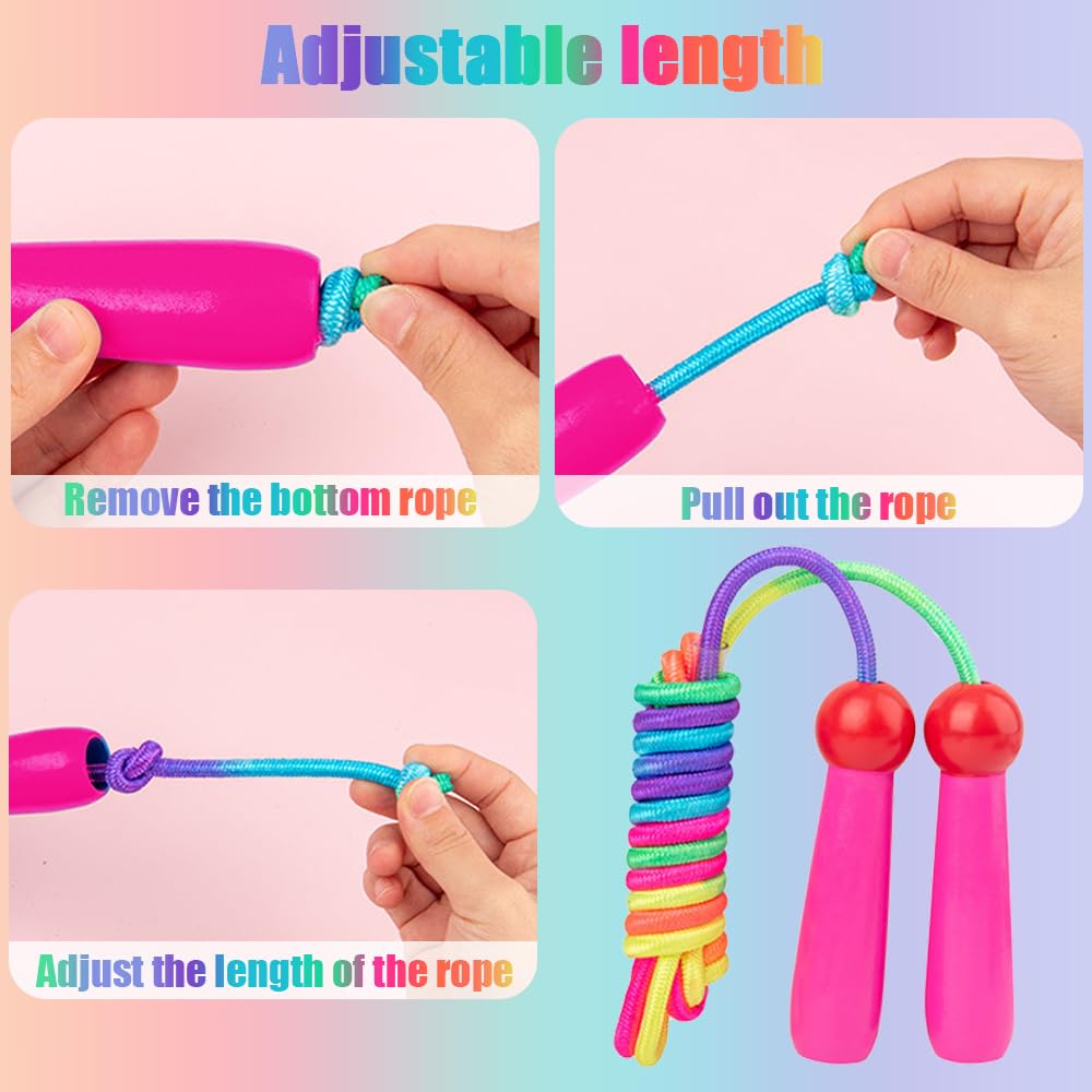 HAGNA Cercle Hula Hoop 8 Sections + Corde à Sauter – Poids Réglable (riz/sable), Amovible, Coloré – Pour Enfants, Fitness Et Danse