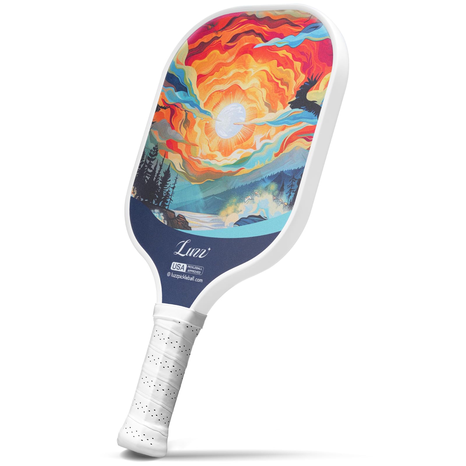 LUZZ Pickleball Paddles, T700 Carbon Fiber Pickleball Paddle Sandblasted Surface with Honeycomb Core Pickle Ball Rackets for Beginners Increased Spin Strength &amp; Control Stability