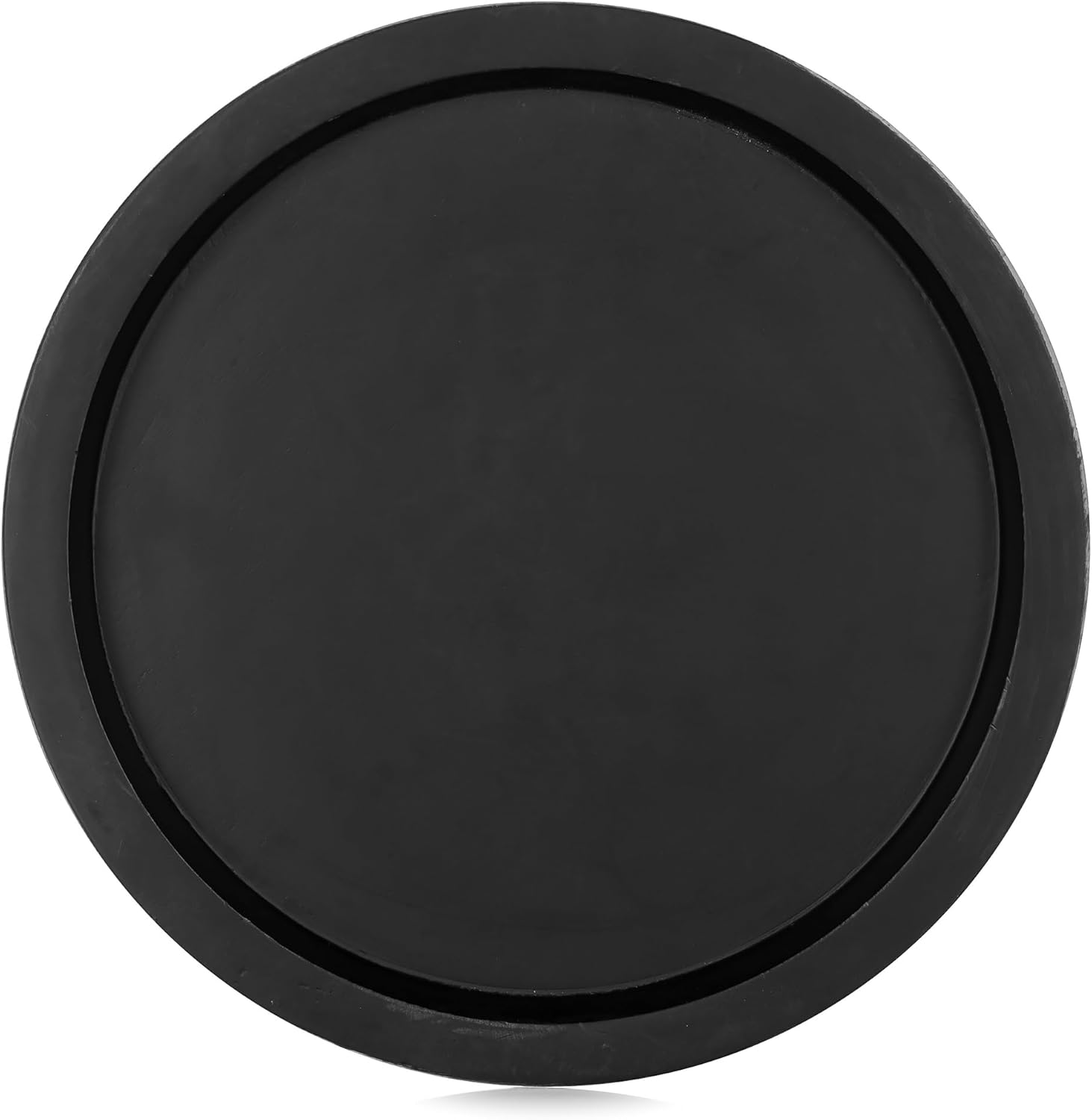 Black Round Decorative Coffee Tray Hanobe Wooden Trays for Coffee