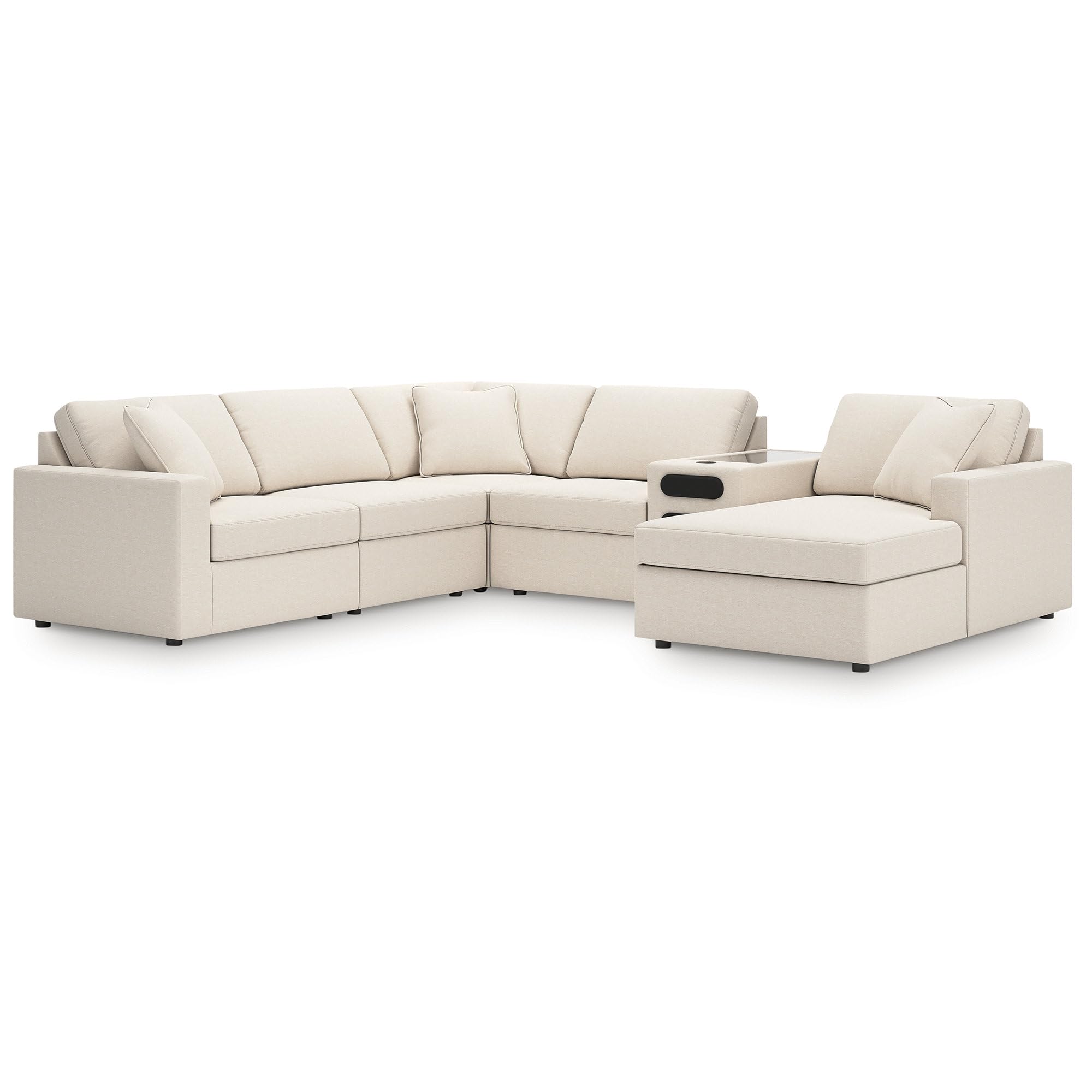 Signature Design by Ashley Modmax 6-Piece Sectional with Audio, Oyster