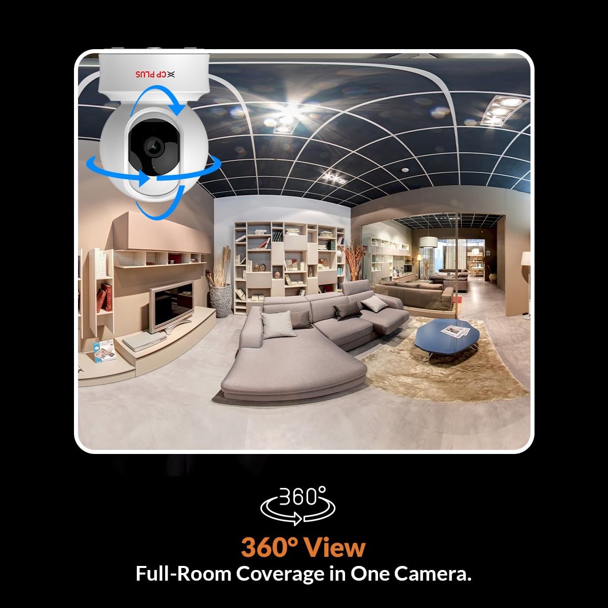 CP PLUS 3MP Resolution Smart Wi-fi CCTV Home Security Camera | 360° View | Motion Tracking | 2-Way Talk | Cloud & SD Card Support | CTC Cyber Secure Tech | 15M Night Vision | CP-E31Q — Amazon image 5