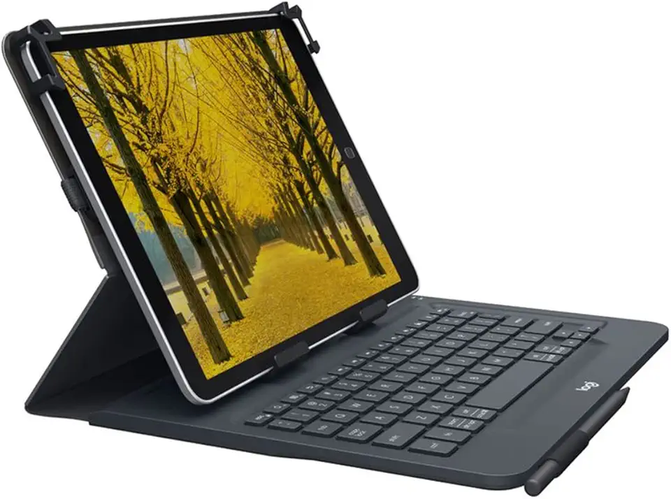 Capa com teclado Logitech Universal Folio com Conexão Bluetooth 3.0 para Tablets Android, Apple ou Windows de 9-10"