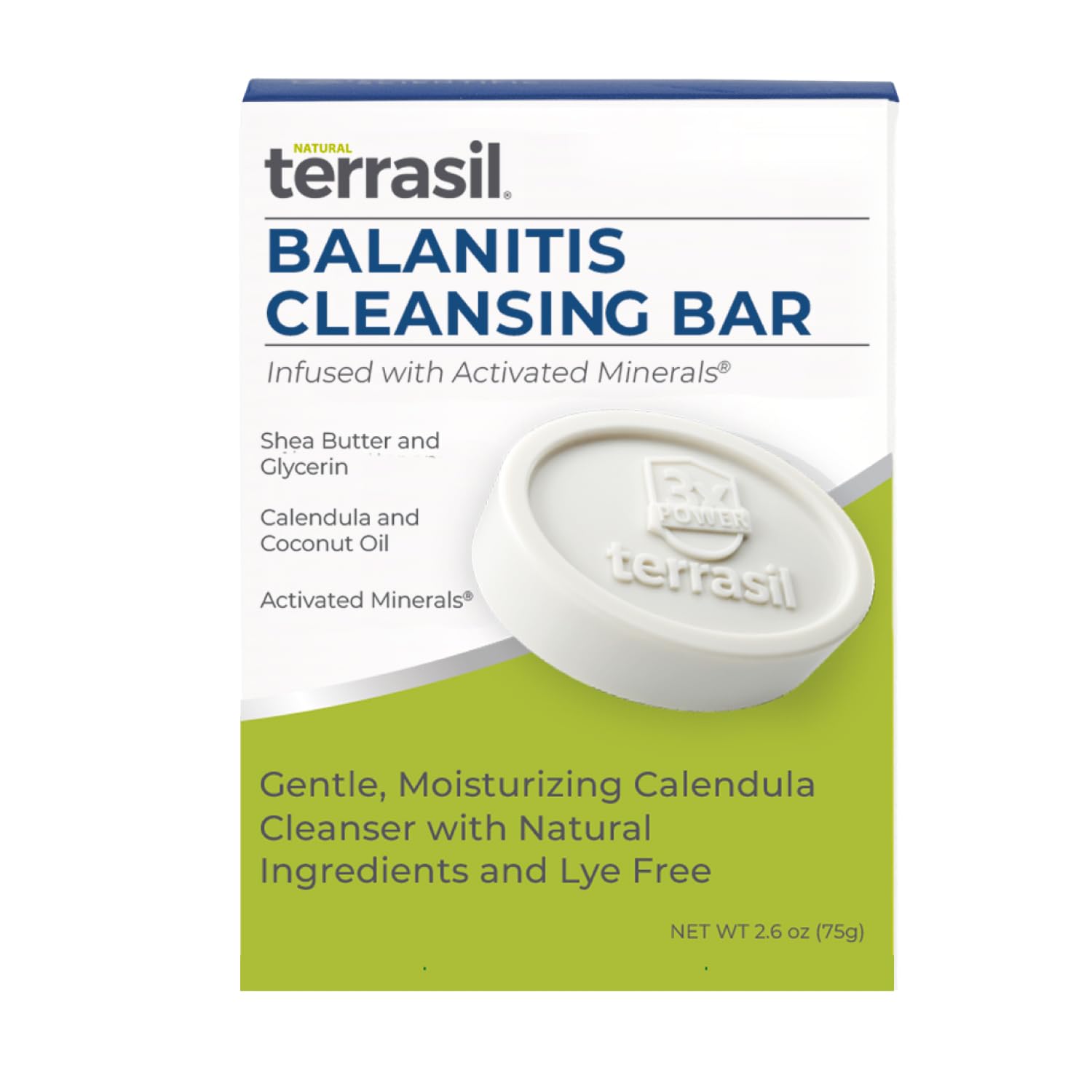 terrasilBalanitis Soap for Men, Care & Relief from Balanitis Symptoms: Itch, Redness. Natural, Dermatologist Tested & Hypoallergenic Approved (75gm)